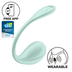 Satisfyer Smooth Petal - Mint - Mint USB Rechargeable Wearable Stimulator with App Control