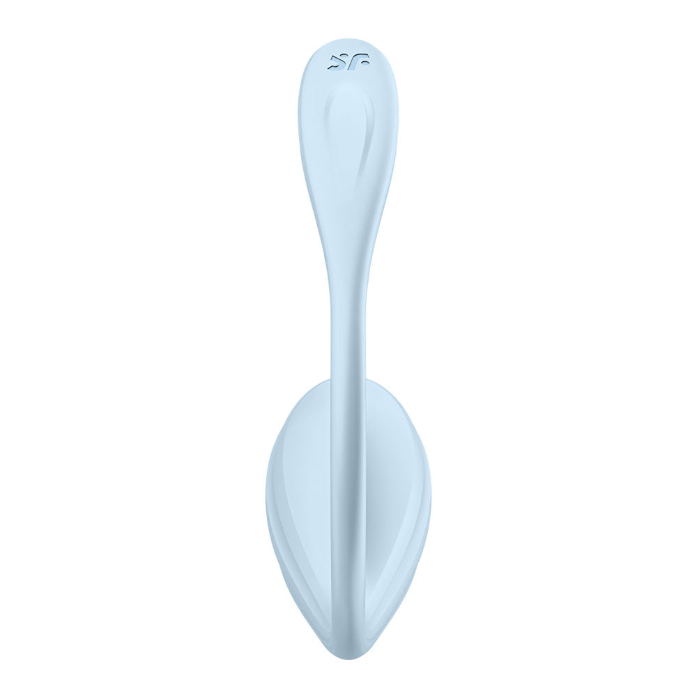 Satisfyer Smooth Petal - Light Blue - Light Blue USB Rechargeable Wearable Stimulator with App Control