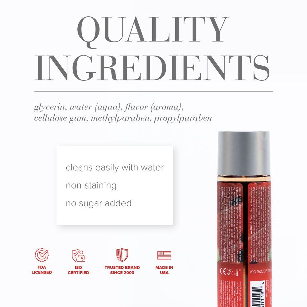 JO H2O Succulent Watermelon Lube - 120 mL - Watermelon Flavoured Water Based Lubricant - 120 ml Bottle