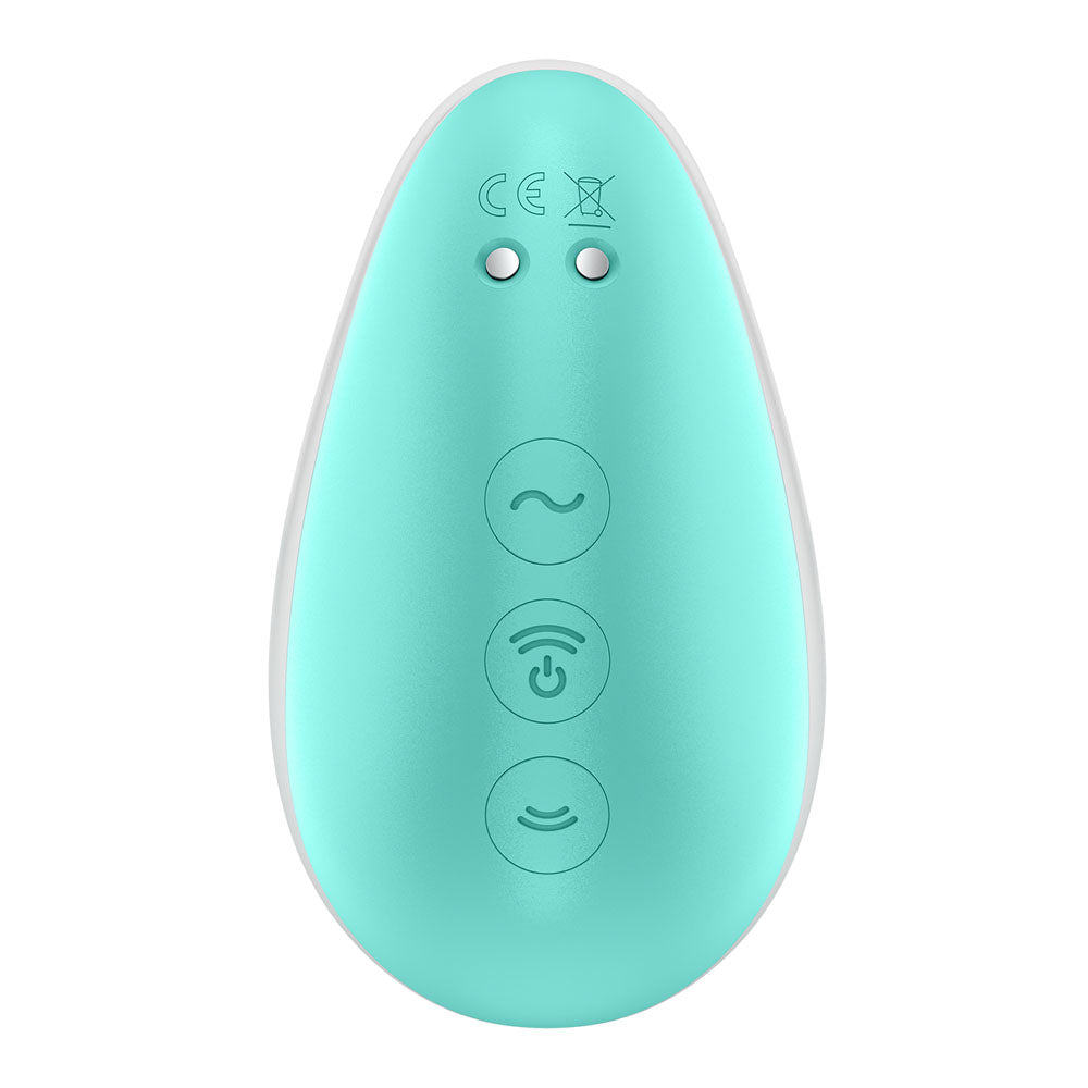 Satisfyer Pixie Dust - Mint/Pink - Mint/Pink USB Rechargeable Vibrating Air Pulse Stimulator