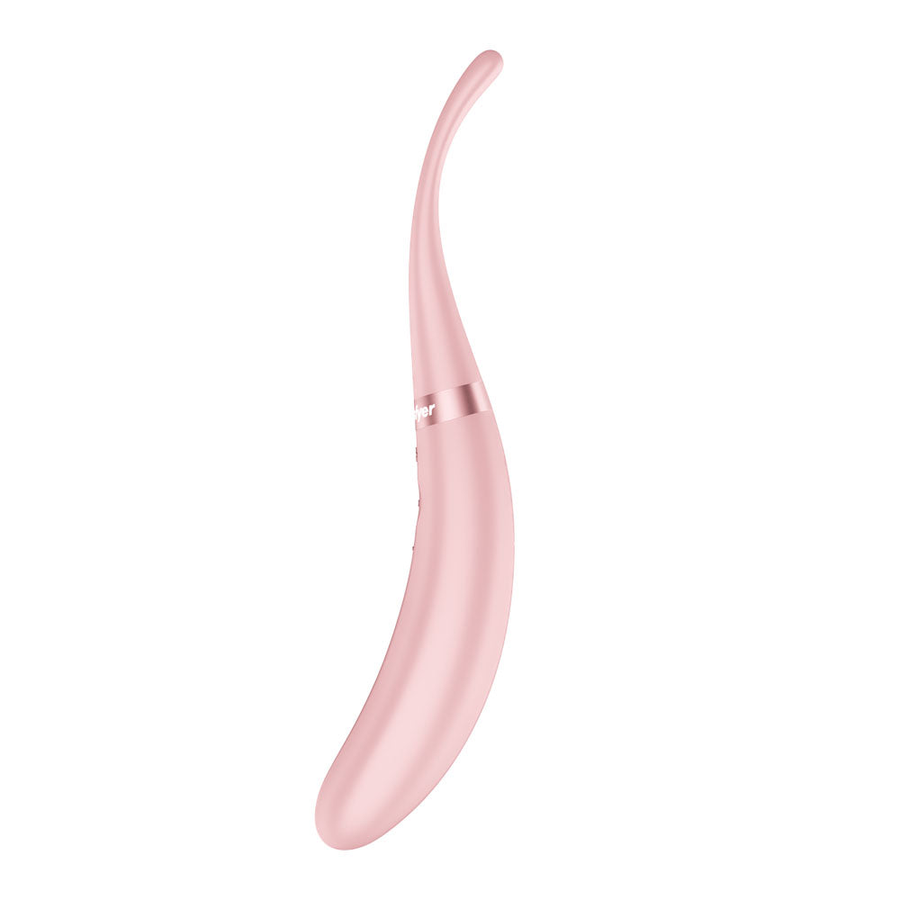 Satisfyer Tip Tease - Rose - Rose USB Rechargeable Vibrator with Twirling Tip