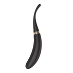 Satisfyer Tip Tease - Black - Black USB Rechargeable Vibrator with Twirling Tip