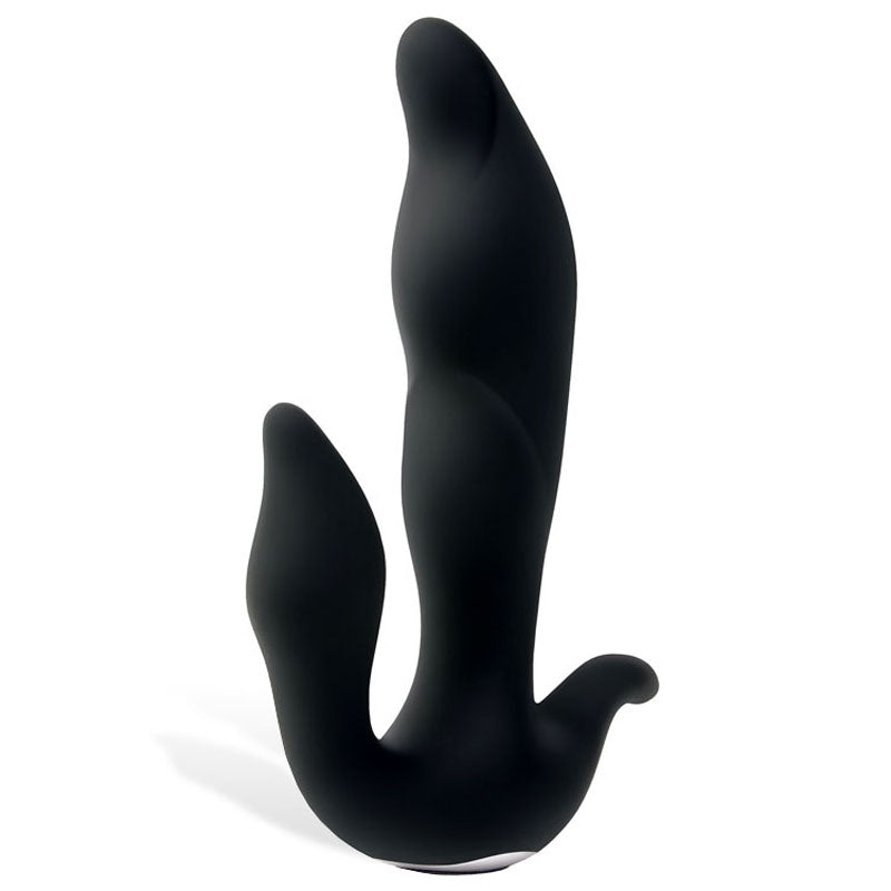 Adam & Eve 3-Point Prostate Massager - Black USB Rechargable Vibrating Prostate Massager