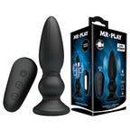 MR PLAY Powerful Vibrating Anal Plug - Black 12.5 cm USB Rechargeable Vibrating Anal Plug with Remote