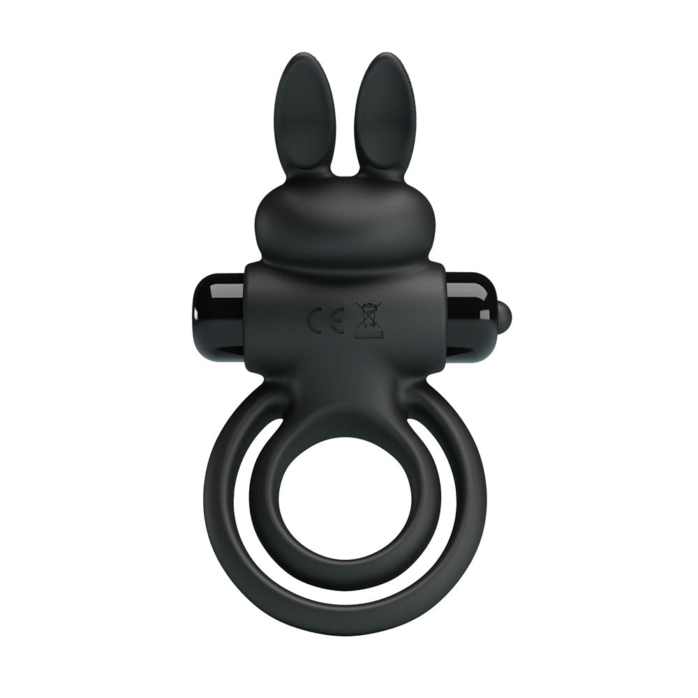 Party Up LAWRENCE Vibrating Cock Ring - Black Vibrating Cock & Balls Ring