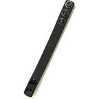 Boneyard Silicone Cock Strap Black - Black 3-Snap Adjustable Cock Ring
