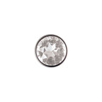 Adam & Eve Clear Gem Anal Plug - Small - Metallic 7.1 cm Small Butt Plug with Clear Gem Base