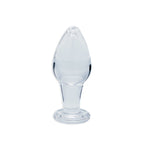 Clarity - Utopian Bud - Clear 8.9 cm Glass Butt Plug