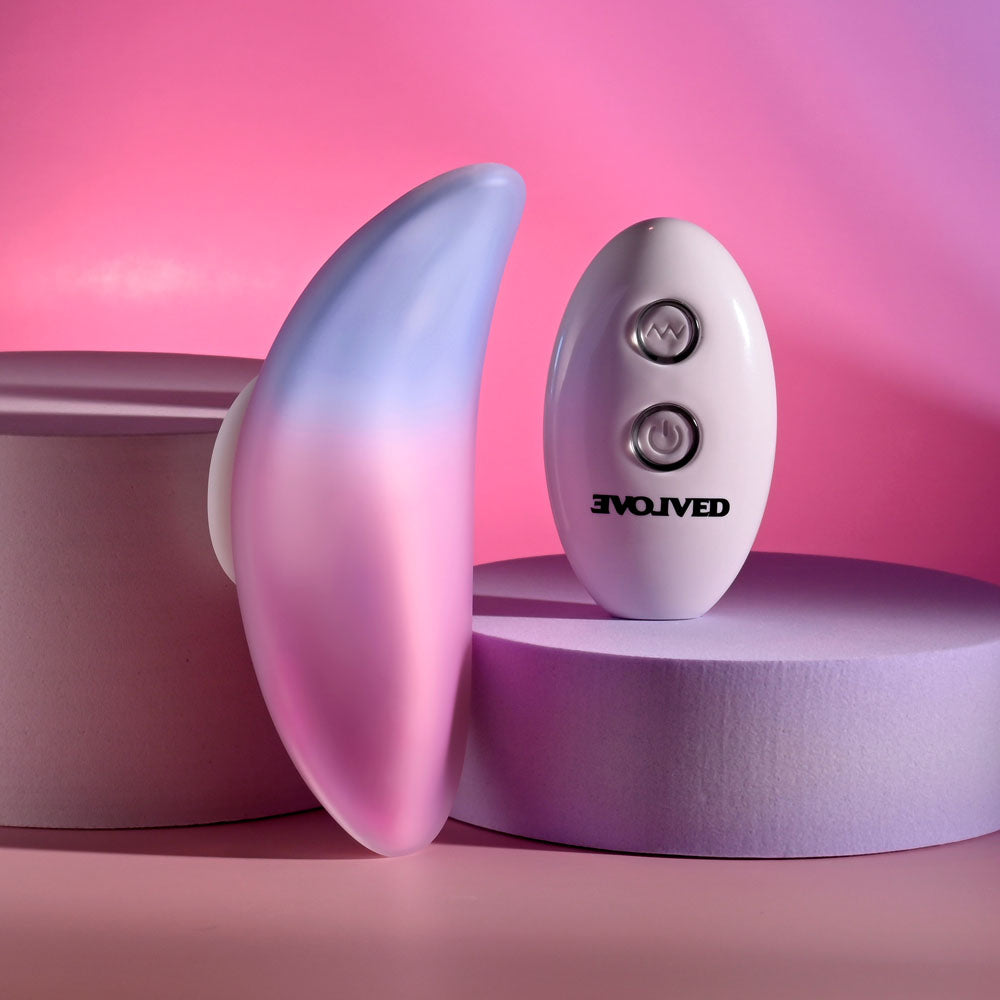 Evolved PARADISE PANTY - Pink/Purple USB Rechargeable Panty Vibrator with Remote Control