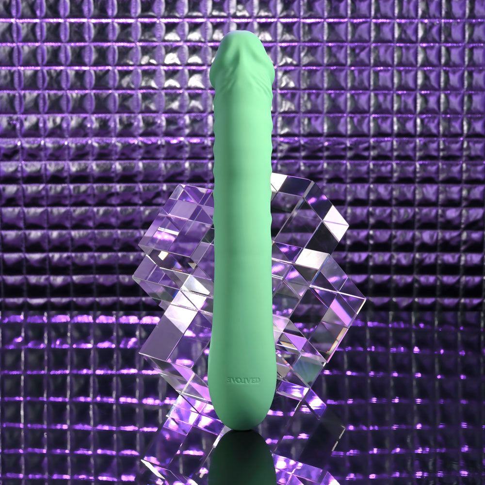 Evolved FULL THROTTLE - Mint Green 24.1 cm USB Rechargeable Vibrator