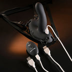 Evolved COME CLOSER - Black USB Rechargeable Vibrating Strap-On with Remote
