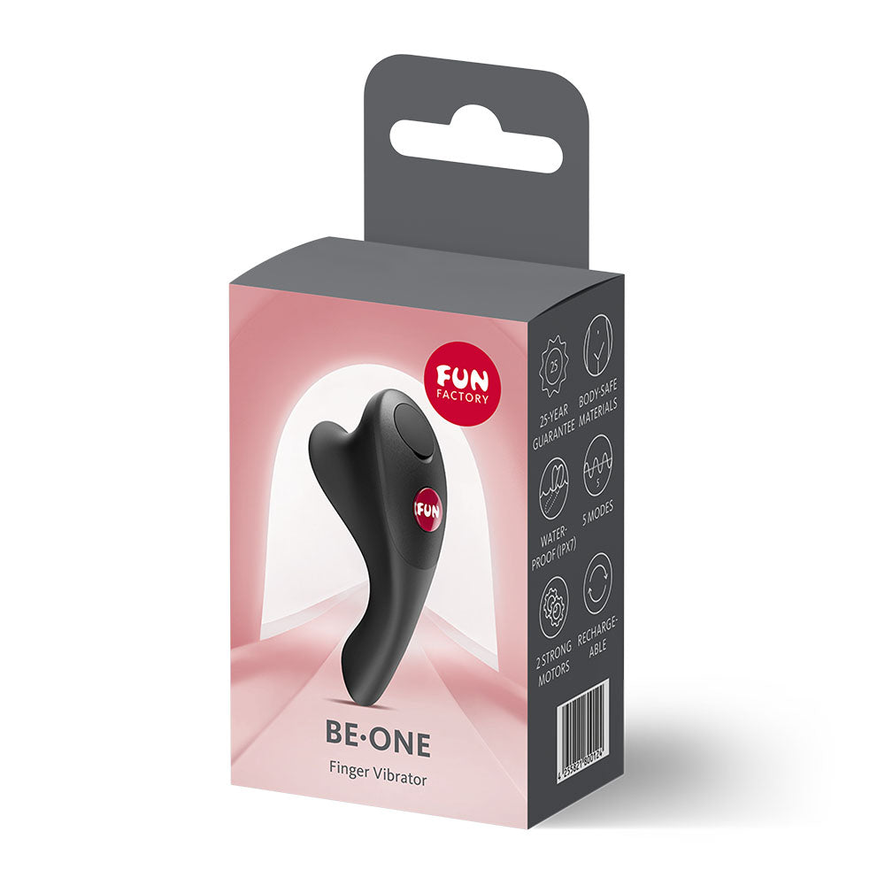 Fun Factory BE-ONE Black - Black USB-C Rechargeable Finger Stimulator