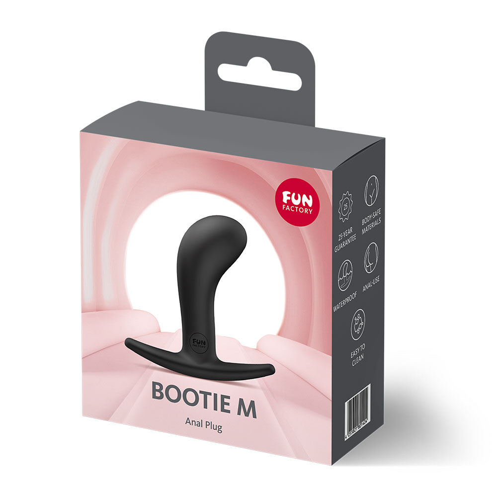 Fun Factory BOOTIE M Black - Black 9.4 cm Medium Butt Plug