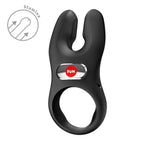Fun Factory NOS PRO Black - Black USB-C Rechargeable Vibrating Cock Ring