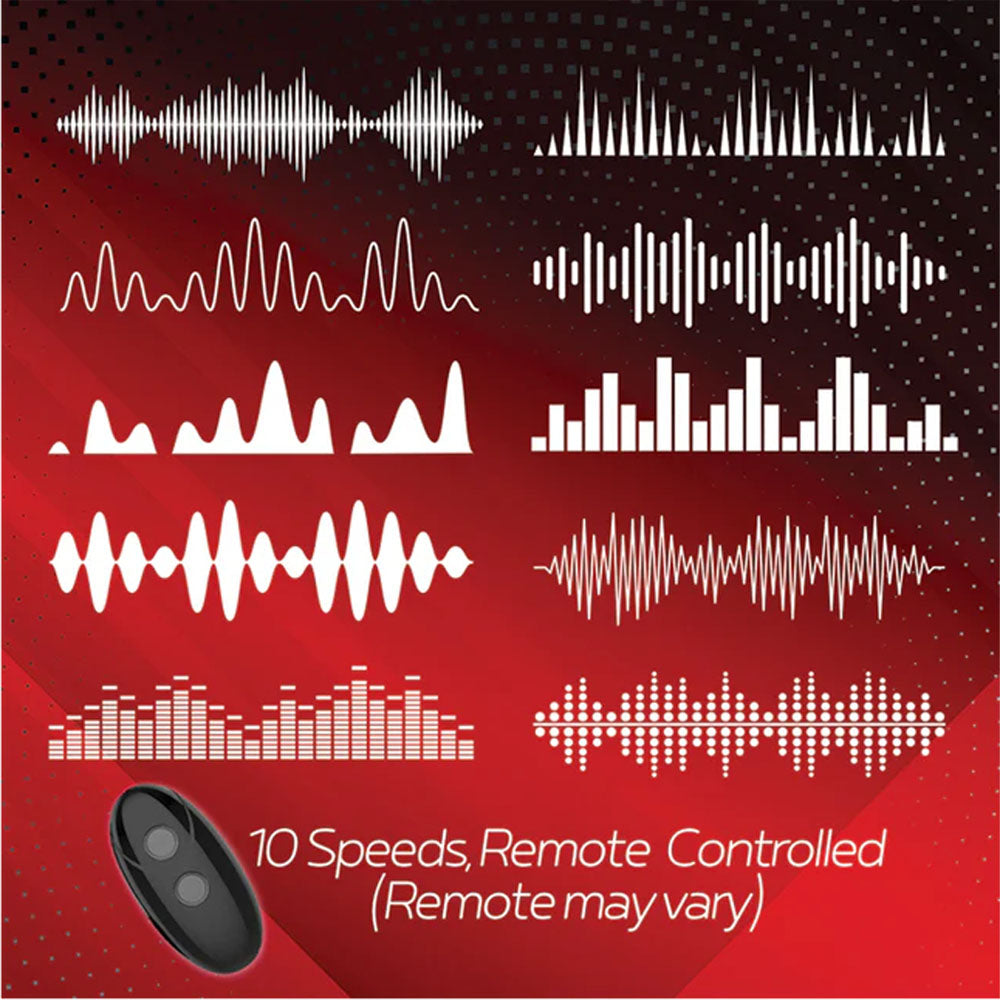 Red Dot Rings - V1 - Black USB Rechargeable Vibrating Cock Ring with Remote