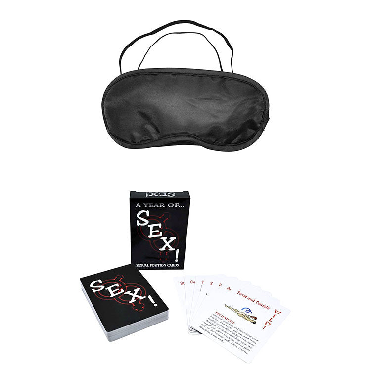Adam & Eve MIDNIGHT MOODS COLLECTION - Black Couples Bondage Kit - Set of 10 Pieces