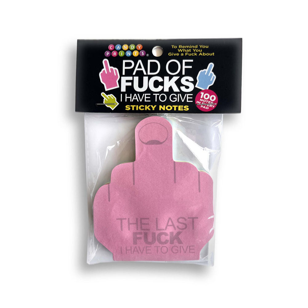 Last Fuck I Have To Give Sticky Notes - Multi Coloured Novelty Sticky Notes - 100 Pack