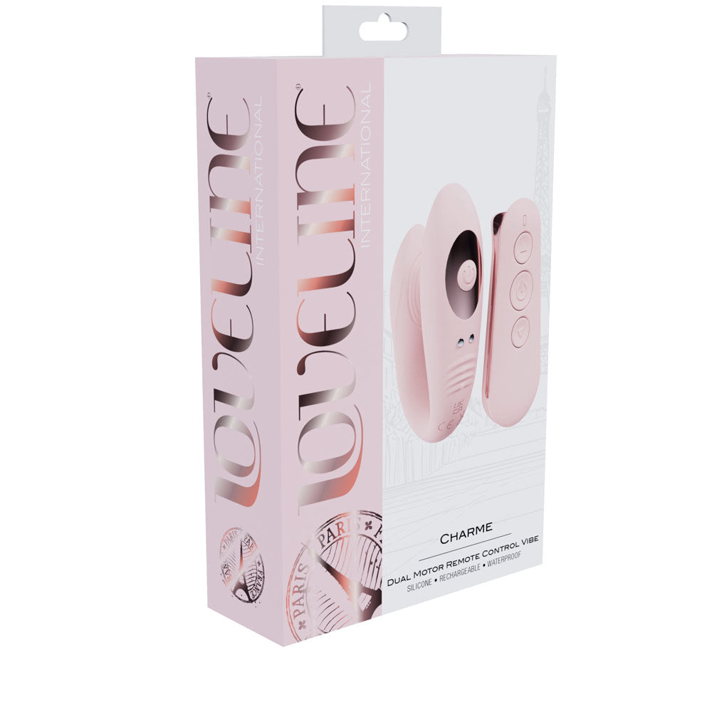LOVELINE Charme Dual Motor Vibe - Pink USB Rechargeable Dual Motor Vibrator with Wireless Remote