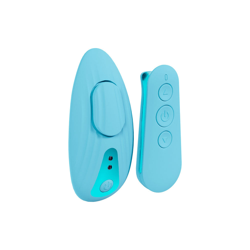 LOVELINE Celeste - Blue - Blue USB Rechargeable Panty Vibrator with Wireless Remote
