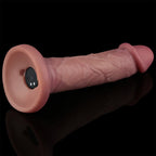 Dual Density Power Cock - 8 Inch Flesh - Flesh 20 cm USB Rechargeable Vibrating Dong