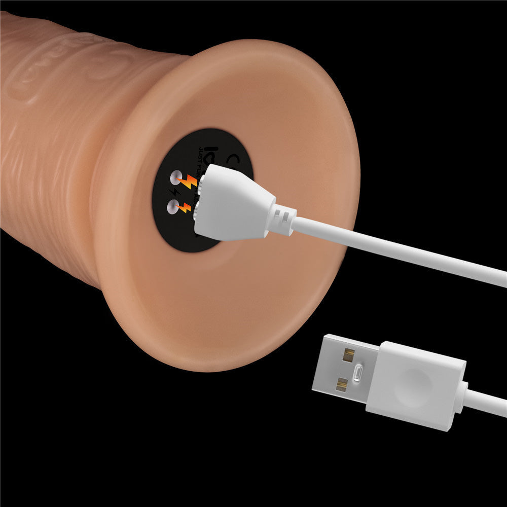 7 Inch Power Basics - Flesh 18 cm USB Rechargeable Vibrating Dong