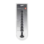 LEVELZ Ribbed Silicone Flared Anal Probe - Black 26.7 cm Anal Beads
