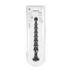 LEVELZ Ribbed Silicone Flared Anal Probe - Black 26.7 cm Anal Beads