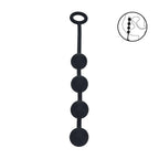 LEVELZ Round Silicone Anal Balls - M - 20mm - Black 32 cm Medium Anal Balls