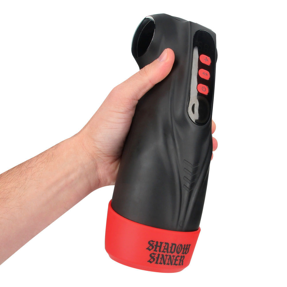 MASTURS Raven - USB Rechargeable Vibrating and Sucking Auto Stroker with Augmented Reality