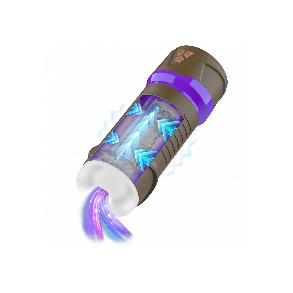 MASTURS Misty - USB Rechargeable Sucking, Vibrating & Squeezing Auto Stroker with Augmented Reality