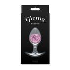 Glams Cosmic - Medium - Pink - Clear/Pink 9.5 cm Small Butt Plug