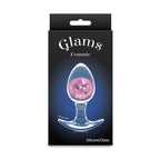 Glams Cosmic - Medium - Pink - Clear/Pink 9.5 cm Small Butt Plug