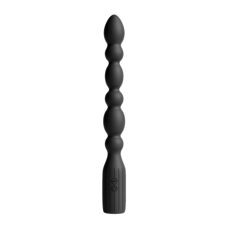 Renegade Prime - Black - Black 28.8 cm USB Rechargeable Vibrating Anal Beads