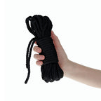 OUCH! Bondage Rope - 10 M - Black - Black Nylon Bondage Rope - 10 metre Length