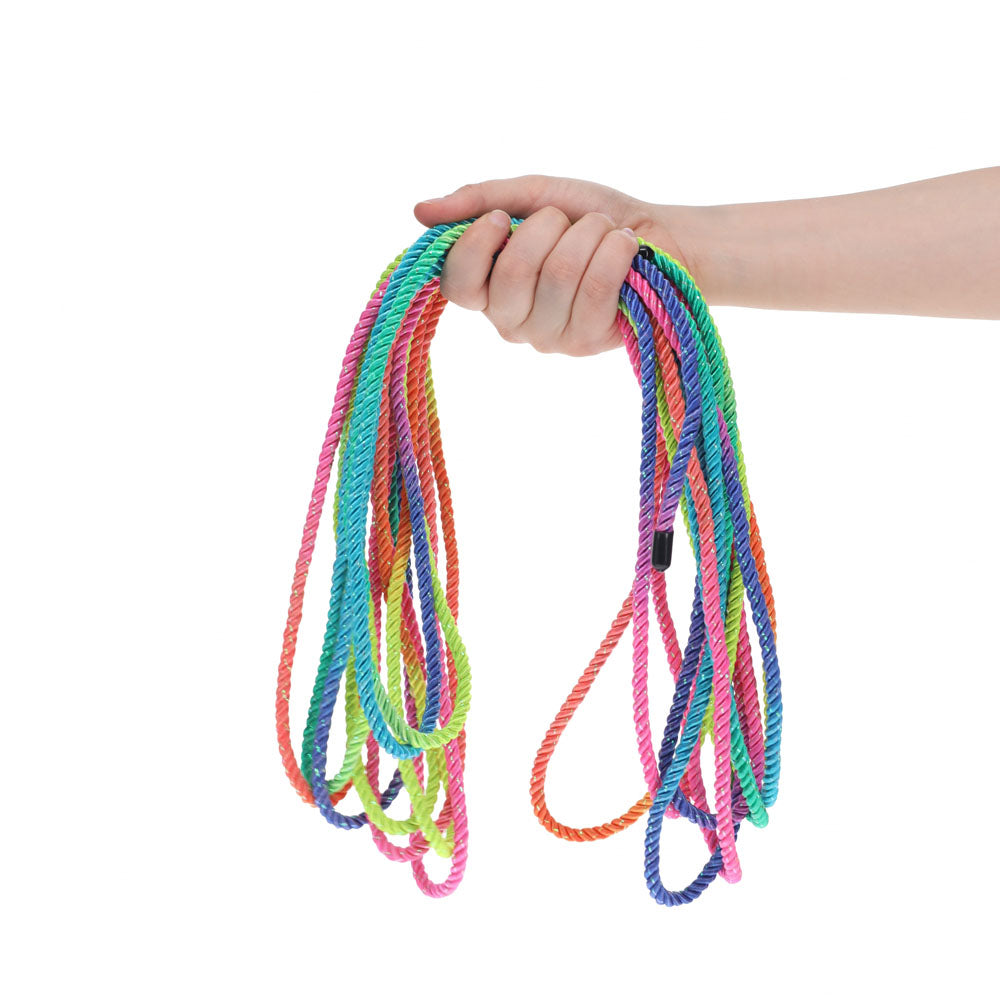 OUCH! Bondage Rope - 10 M - Multicolour 2 - Multicoloured Nylon Bondage Rope - 10 metre Length
