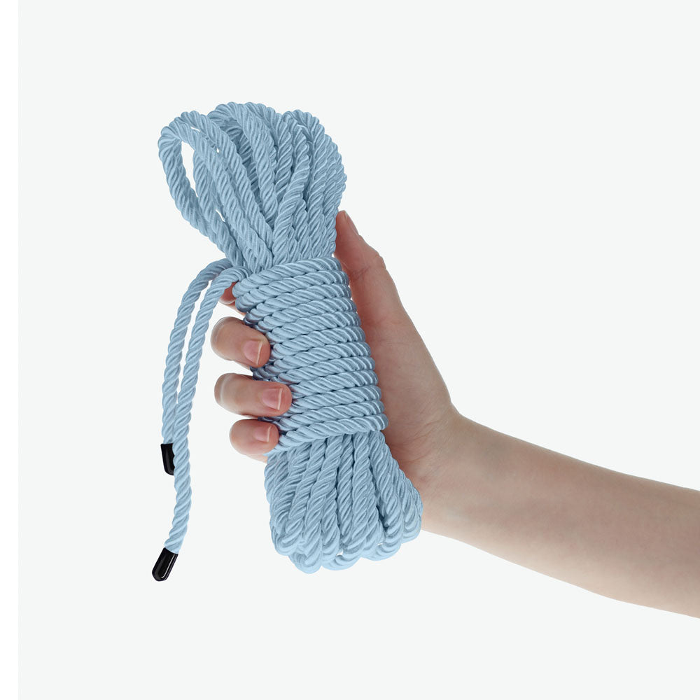 OUCH! Bondage Rope - 10 M - Powder Blue - Powder Blue Nylon Bondage Rope - 10 metre Length