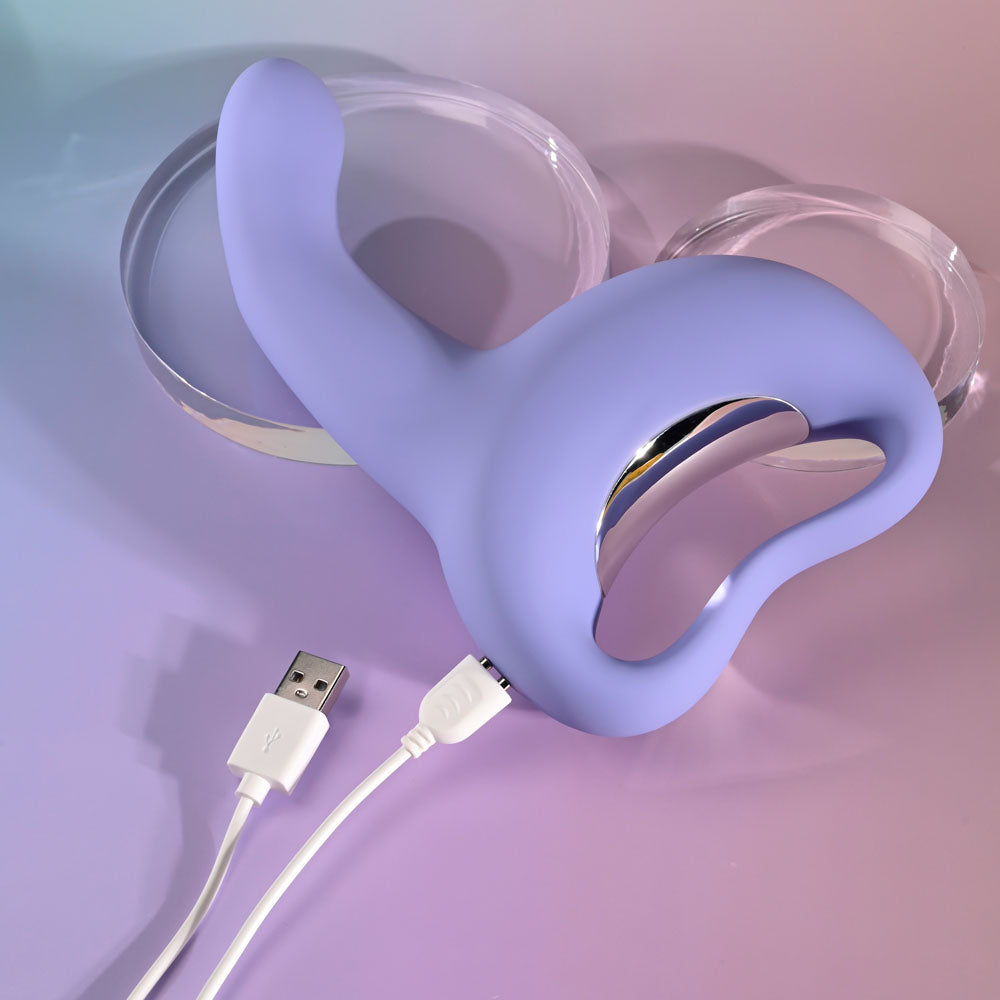 Playboy Pleasure NICE TO MEET YOU - Purple 19.5 cm USB Rechargeable Vibrator