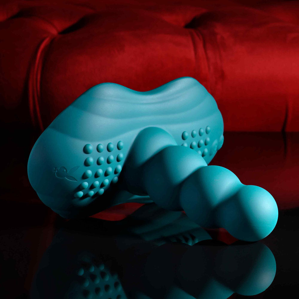 Playboy Pleasure HAVE A SEAT - Green USB Rechargeable Rideable Vibrator and Grinder Pad with Remote