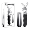 Playboy Pleasure BUNNY ON THE GO - Black/Chrome 18.6 cm USB-C Rechargeable Vibrator