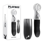 Playboy Pleasure BON VOYAGE - Black/Chrome 18.7 cm USB-C Rechargeable Tapping Vibrator