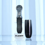 Playboy Pleasure BON VOYAGE - Black/Chrome 18.7 cm USB-C Rechargeable Tapping Vibrator