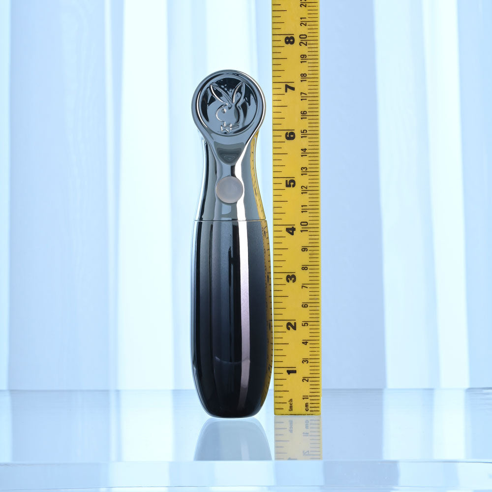 Playboy Pleasure BON VOYAGE - Black/Chrome 18.7 cm USB-C Rechargeable Tapping Vibrator