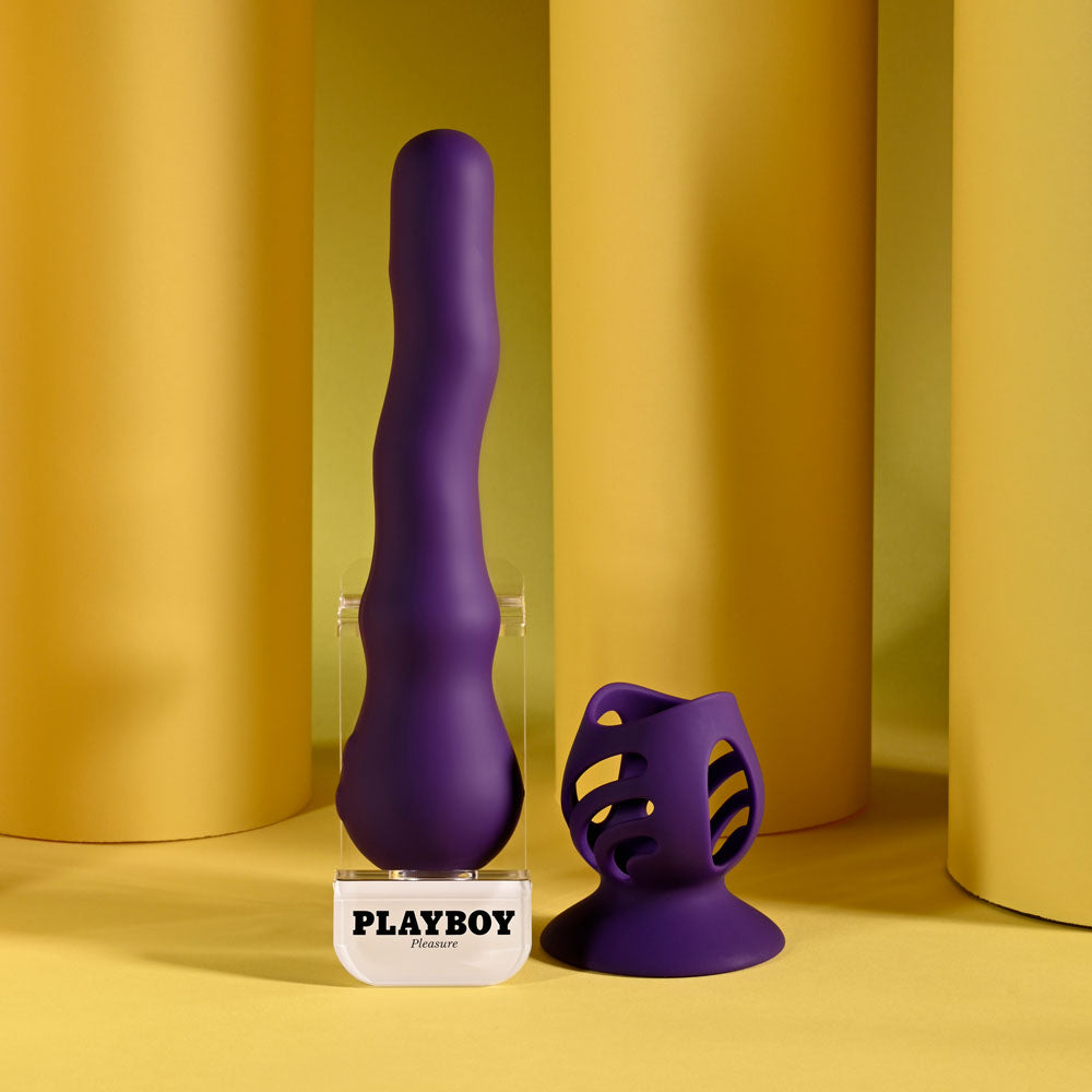 Playboy Pleasure WIGGLE IT - Purple 23.9 cm USB Rechargeable Wiggling Vibrator