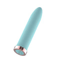Passion Play Rechargeable Vibrating Bullet - Blue - Blue 9.8 cm USB Rechargeable Bullet