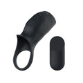 Passion Play Vibrating Cockring Sleeve - Black USB Rechargeable Vibrating Penis Sleeve with Wireless Remote