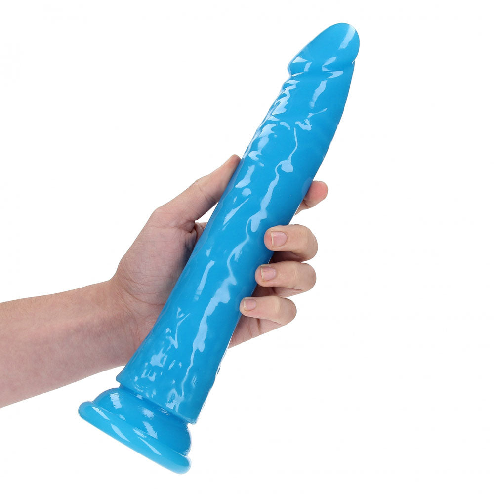 REALROCK 29 cm Slim Glow in the Dark Neon - Blue - Glow in Dark Blue 29 cm (11'') Dong