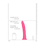 REALROCK 29 cm Slim Glow in the Dark Neon - Pink - Glow in Dark Pink 29 cm (11'') Dong