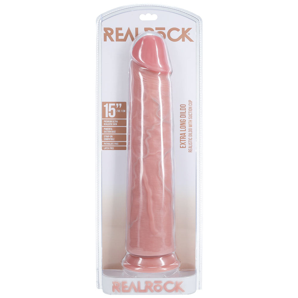 REALROCK 38cm Extra Long Dildo - Flesh - Flesh 38 cm (15'') Extra Long Dong