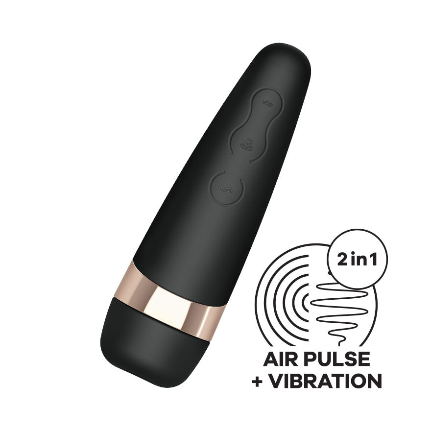 Satisfyer Pro 3+ - Touch-Free USB-Rechargeable Clitoral Stimulator with Vibration