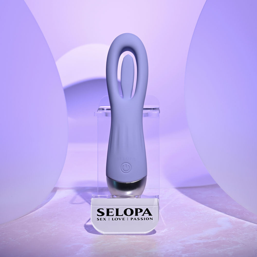 Selopa IN A FLAP - Purple 15 cm USB Rechargeable Flicking Stimulator